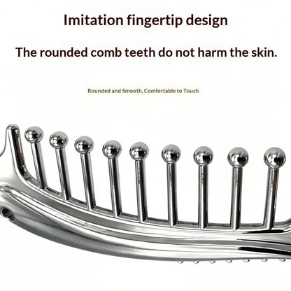 Manual Head Massager Scalp Comb Protable Stainless Steel Gua Sha Facial Tool Trigger Point Massager Tool For Foot Hand Back