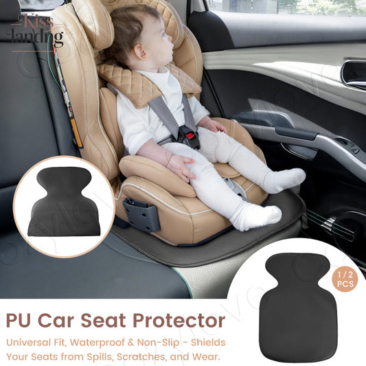 1/2 PCS PU Leather Car Seat Protector Waterproof Non-slip Child Car Seat Mat for Baby Safety Seats