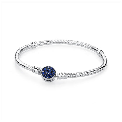 Original 925 Sterling Silver Bracelets Love Heart Moon Flower Butterfly Pave CZ Bracelets For Women DIY Jewelry Party Gift