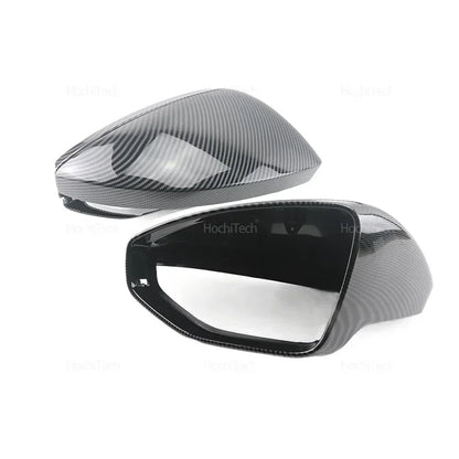 High Quality Carbon Fiber Glossy Black Replacement Side Mirror Covers Cap for Audi A6 S6 RS6 C8 A7 S7 RS7 A8 Left hand Drive