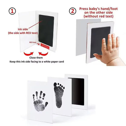Baby Handprint Footprint Ink Pad Pet Paw Print Kit Non Toxic Clean Touch Safe Inkless Family Keepsake Newborn Baby Birthday Gift