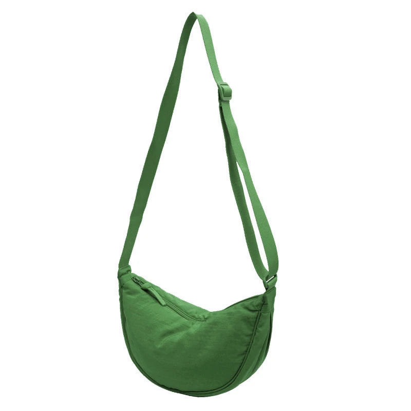 Nylon Hobos Chest Shoulder Dumpling Bag Large Capacity Travel Crossbody Half Moon Belt Messenger for Women Bags Wholesale