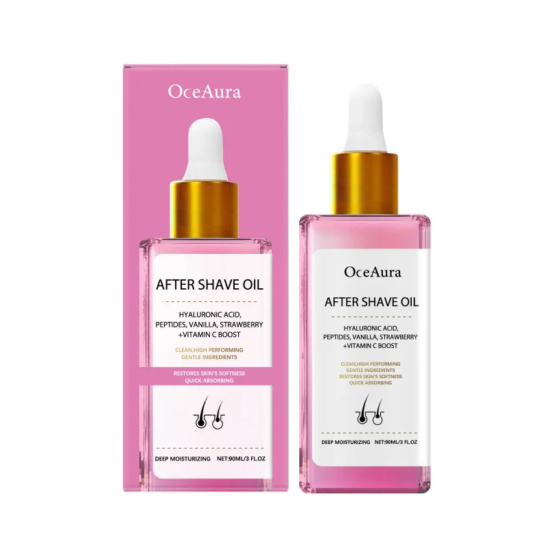 Strawberry Scented After Shave Oil - Soothing Post Hair Removal Essential Oil For Smooth Hydrated Skin, Non-Greasy Formula