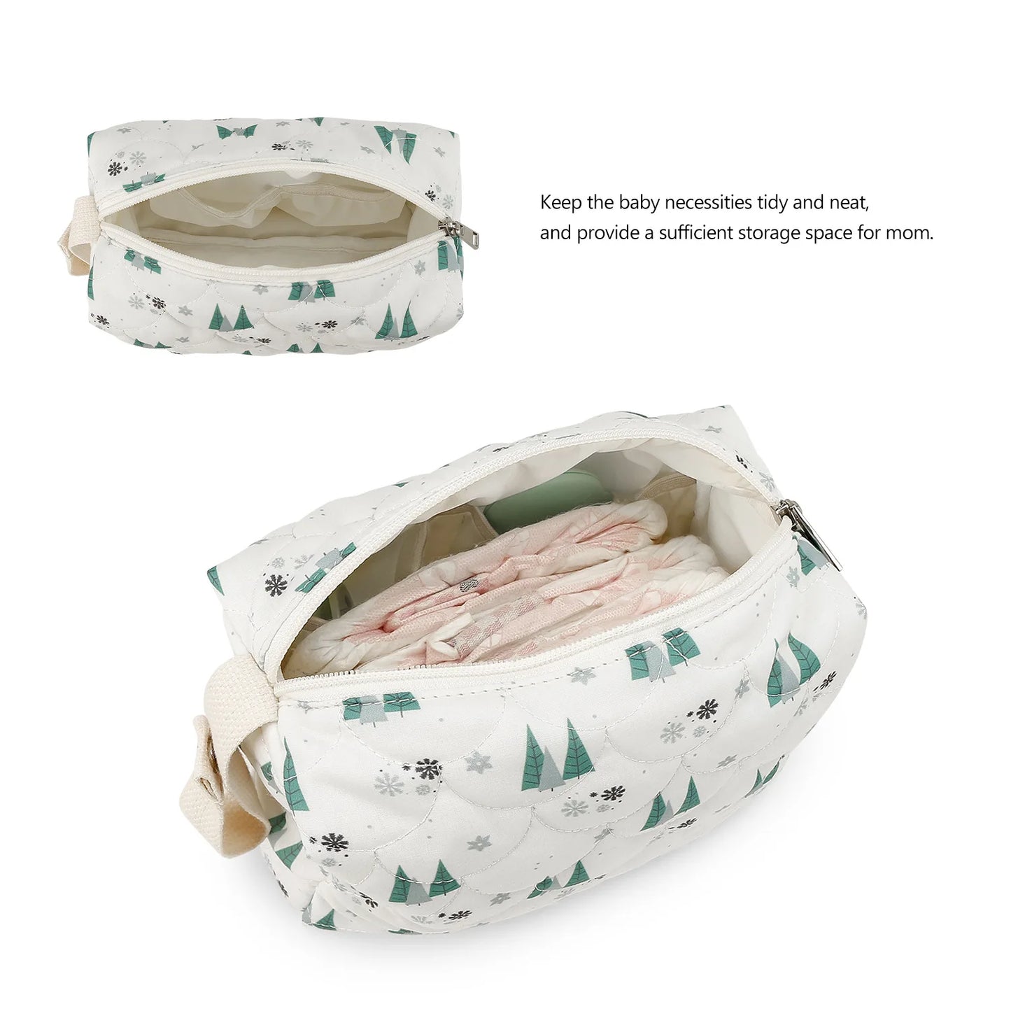 Baby Diaper Bag Waterproof Nappy Bag Reusable Wet/Dry Storage Handbag For Stroller Travel Mommy Pouch Rainbow Printed