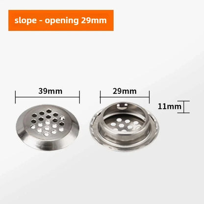 10pcs Round Cabinet Air Duct Vent Dia.19-53mm Stainless Steel Louver Mesh Hole Plug Decoration Cover Wardrobe Grille Ventilation