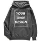 Customized DIY Print Men Woman Autumn Winter Hoodies Casual Classic Pullovers Simple Comfy Streetwear Soft Warm Sports Clothing