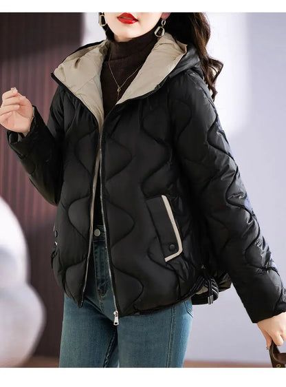 Hooded Parkas Women Winter 4XL Korean Fashion All-match Coats Thicken Keep Warm Streetwear Cold Wear Casual Female Outwear Ins