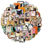 50PCS Cute Cat Decoration Fun Graffiti Stickers DIY Phone Case Notebook Scrapbook Phone Stickers