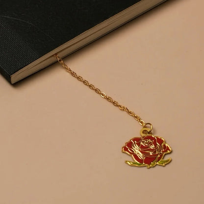 1 Piece of Exquisite Metal Rose Bookmark, Light Luxury Design Hollowed Out Bookmark, Perfect Gift for Teachers