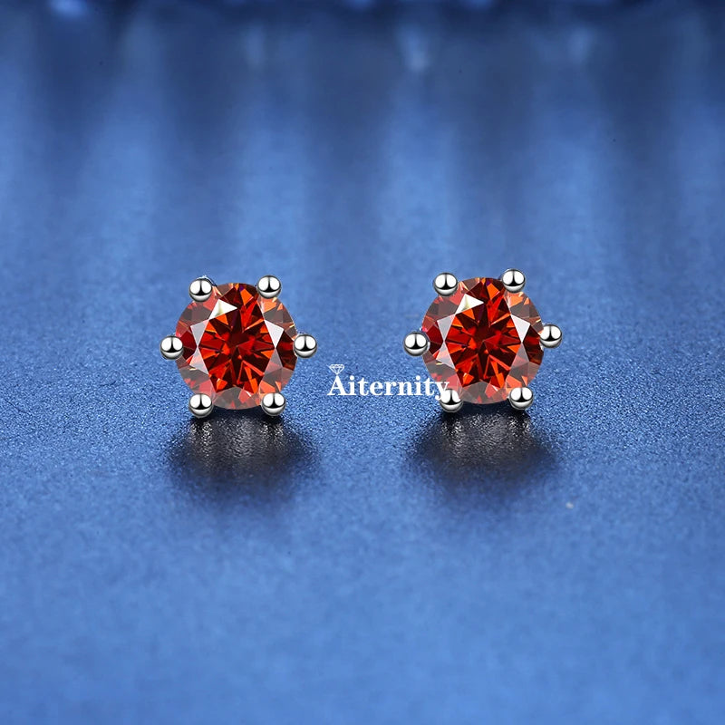 18K Plating Earrings S925 Sterling Silver D Color VVS1 Zircon Earring Stud for Women As Shinning As Diamond Wedding  Jewelry
