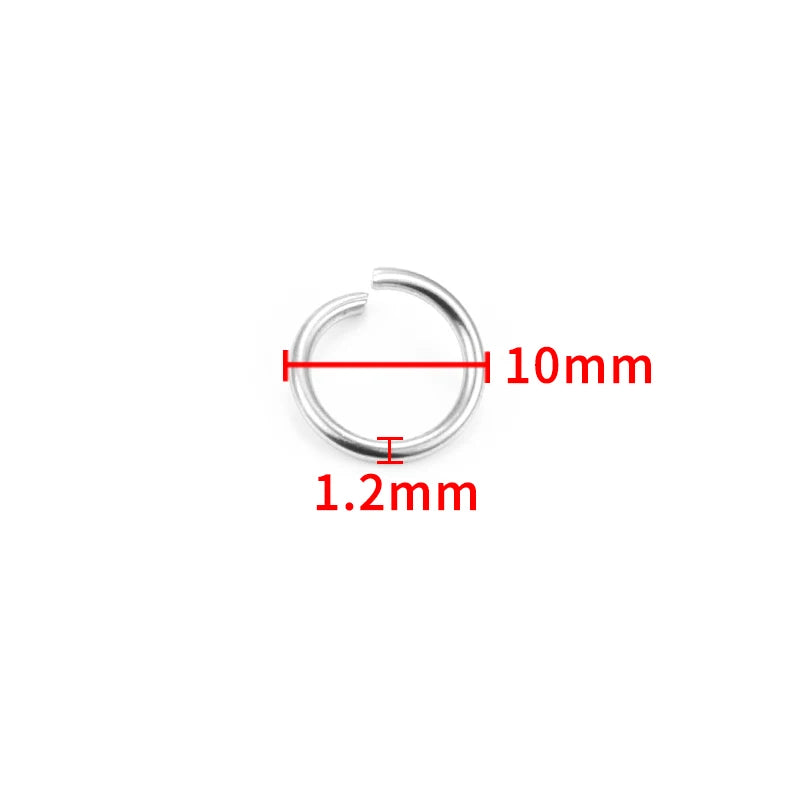 1.2mmThickness Open Jump Rings Width 6mm~12mm Stainless Steel Jewerly Making Supplies Accessorie DIY Necklace Connector Findings