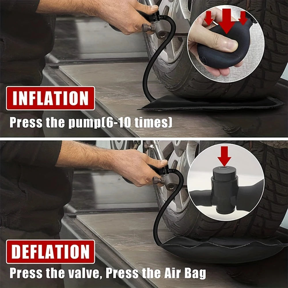 Air Wedge Bag, 3 Piece Strong Commercial Grade Air Bag Pump Professional Leveling Kit Alignment Tool Inflatable Shim Bag