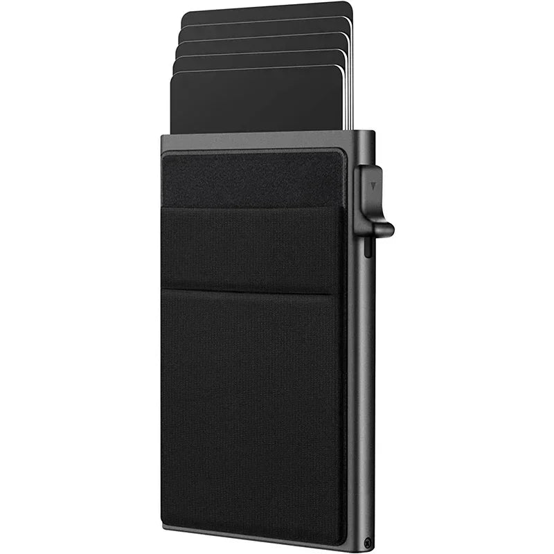 Unisex Anti Rfid Blocking Protected ID Credit Magic Card Holder Men Thin Slim Minimalist Smart Wallets Metal ID Cardholer Case