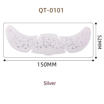 1pc Hot Stamping Freckles Makeup Sticker Metallic Radiation Golden Silver  Fake Freckles Temporary Tattoo Stickers Face Makeup
