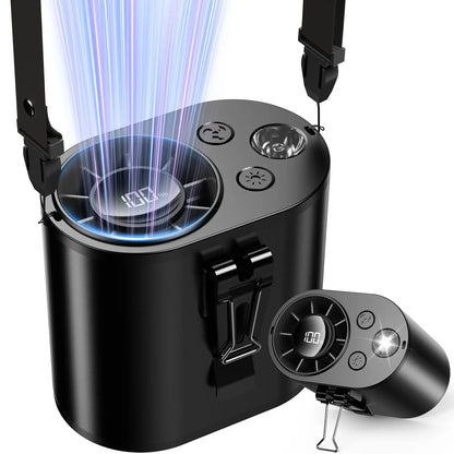 coldSky Portable Waist Fan Upgraded 10 Speeds Personal Fan 20000mAh Rechargeable Desk Fans with LED Display for Outdoor Jobsite