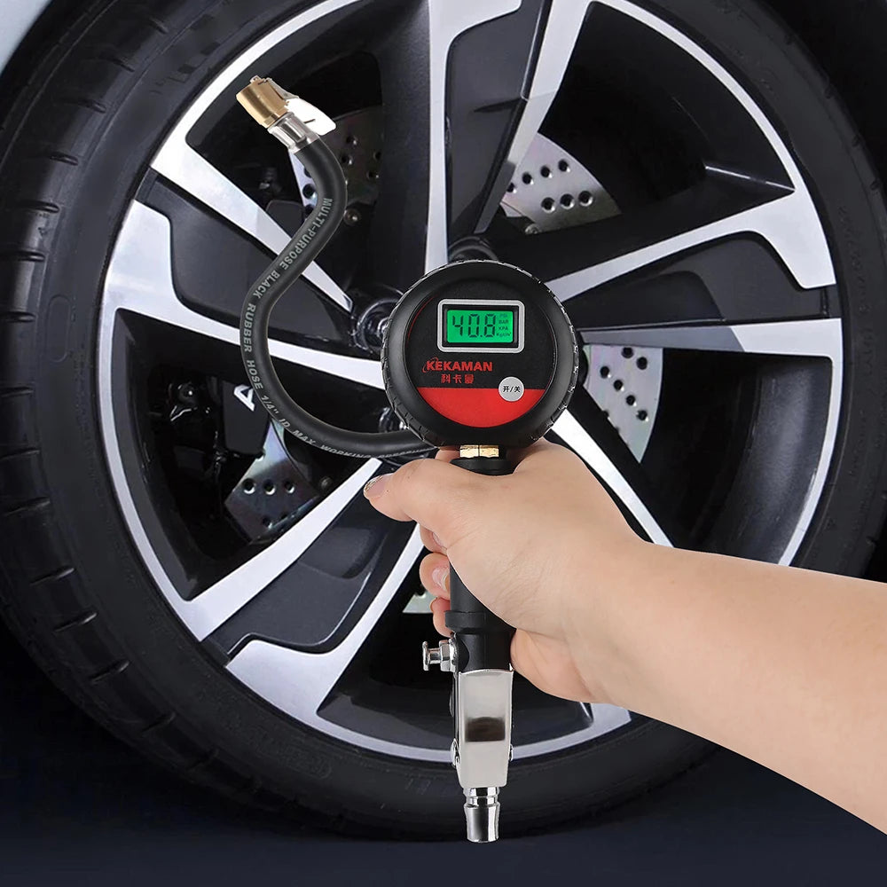 Digital Display Tire Pressure Gauge Auto Accessories High-precision Monitoring Inflation Gun Universal Car Tire Manometro