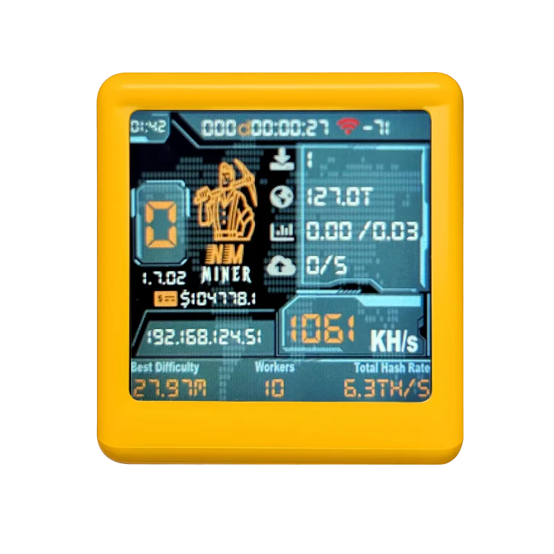 NMMiner Official Colorful Smart TV 1000KH/s Better Nerdminer V2 ESP32 BTC SOLO Lottery Miner & Smart Gift Silent Desktop Clock