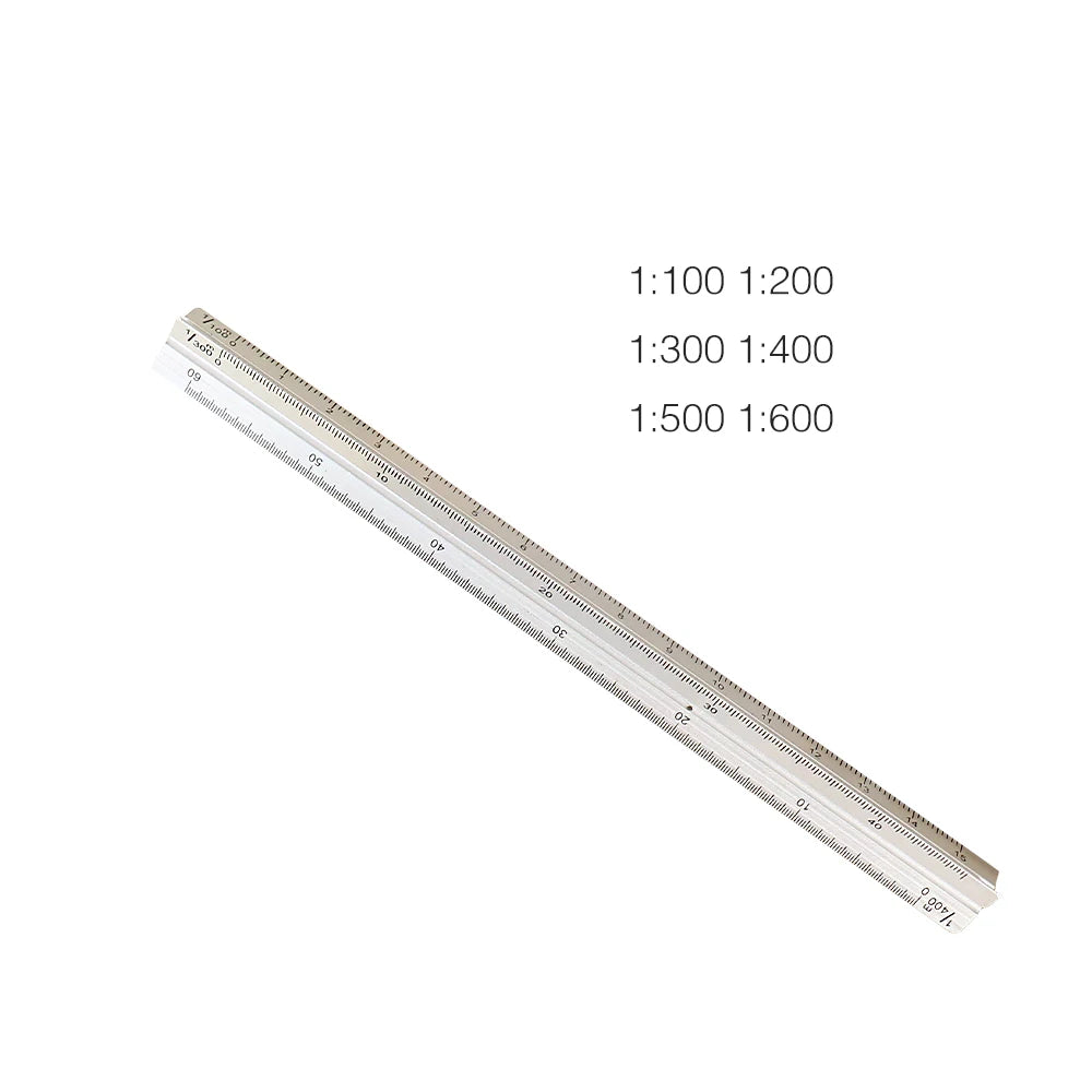 TUTU high quality colorful 15cm aluminum triangular scale ruler aluminum 1:20 - 1:600 alloy metal scale regua desenho H0003