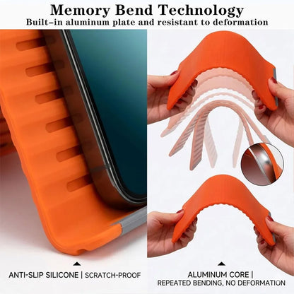 3/1Pcs Portable Phone Stand with Flexible Deformation and Adjustment–Made of aluminum alloy and silicone, non-slip desktop stand