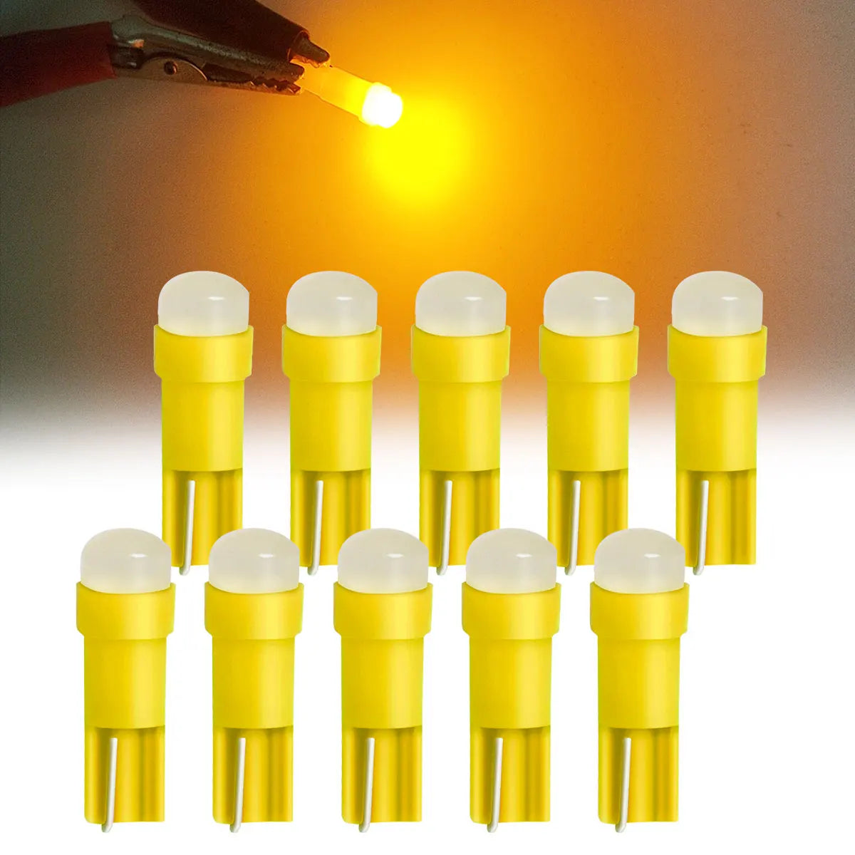 10PCS T5 LED Lights W1.2W W3W LED Car Interior Light Auto Side For Car Turn Signal Dome Door Reading Backup Clearance Lights