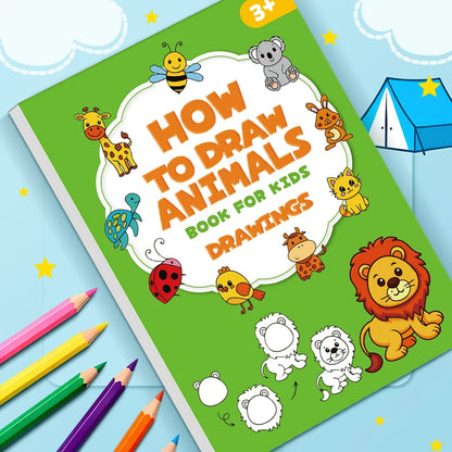 How to Draw Animals Step-by-Step Drawing Book- Learning Painting , Perfect for Creative Writing & Color Kids Drawing Book