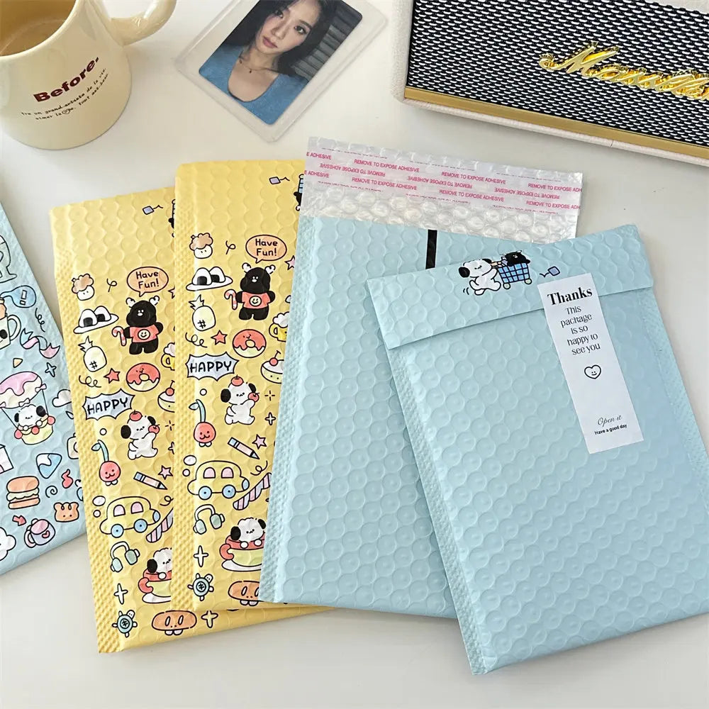 10pcs/Jelly Dog Cute Express Waterproof Packaging Bag, Shockproof Bubble Bag