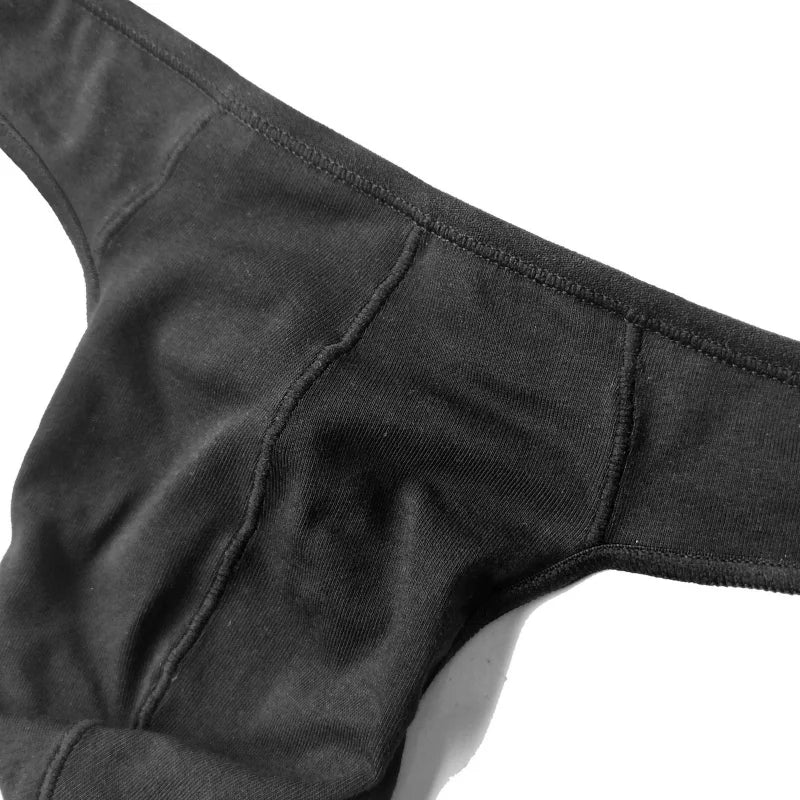 Sports Solid Men Thong Male Cotton Breathable G-String Seamless No Trace Sports Panties Sexy T-back Exotic Lingerie Plus Size