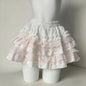 Lolita Tiered Ruffle Mini Skirt with Lace Trim Kawaii Cake Skirt Women Sweet Pink Skort Coquette Fairycore Soft Girls Cute Y2K