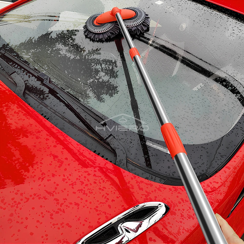 1X Car Cleaning Wash Multipurpose Kit Microfiber Brush Mop Sponge Wipe Auto Home Tools Universal Clean Accessories Yellow Gray