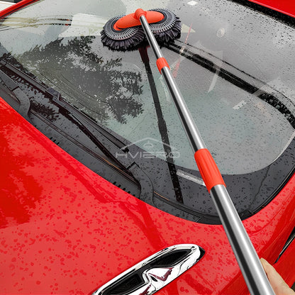 1X Car Cleaning Wash Multipurpose Kit Microfiber Brush Mop Sponge Wipe Auto Home Tools Universal Clean Accessories Yellow Gray