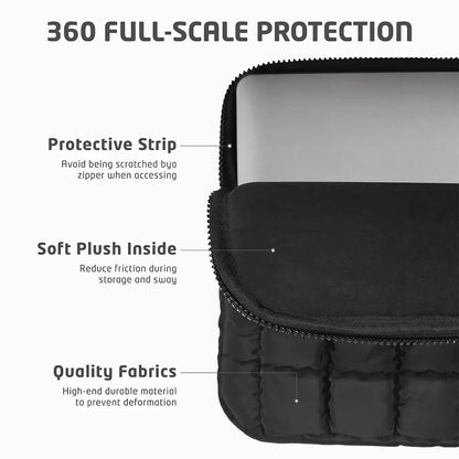 Puffy Laptop Bag Sleeve 11/13/14/15/15.6 Inch Quilted Case Laptop Cover For MacBook Air Pro/iPad/Lenovo/Hp Puffer Notebook pouch