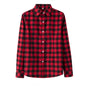2023 Women Blouses Brand New Excellent Quality Flannel Red Plaid Shirt Women Cotton Casual Long Sleeve Shirt Tops Lady Clothes