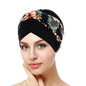 Trendy Print Women Muslim Hijab Caps Wrap Head Indian Turban Bonnet Fashion Headdress Islamic Clothing Accessories