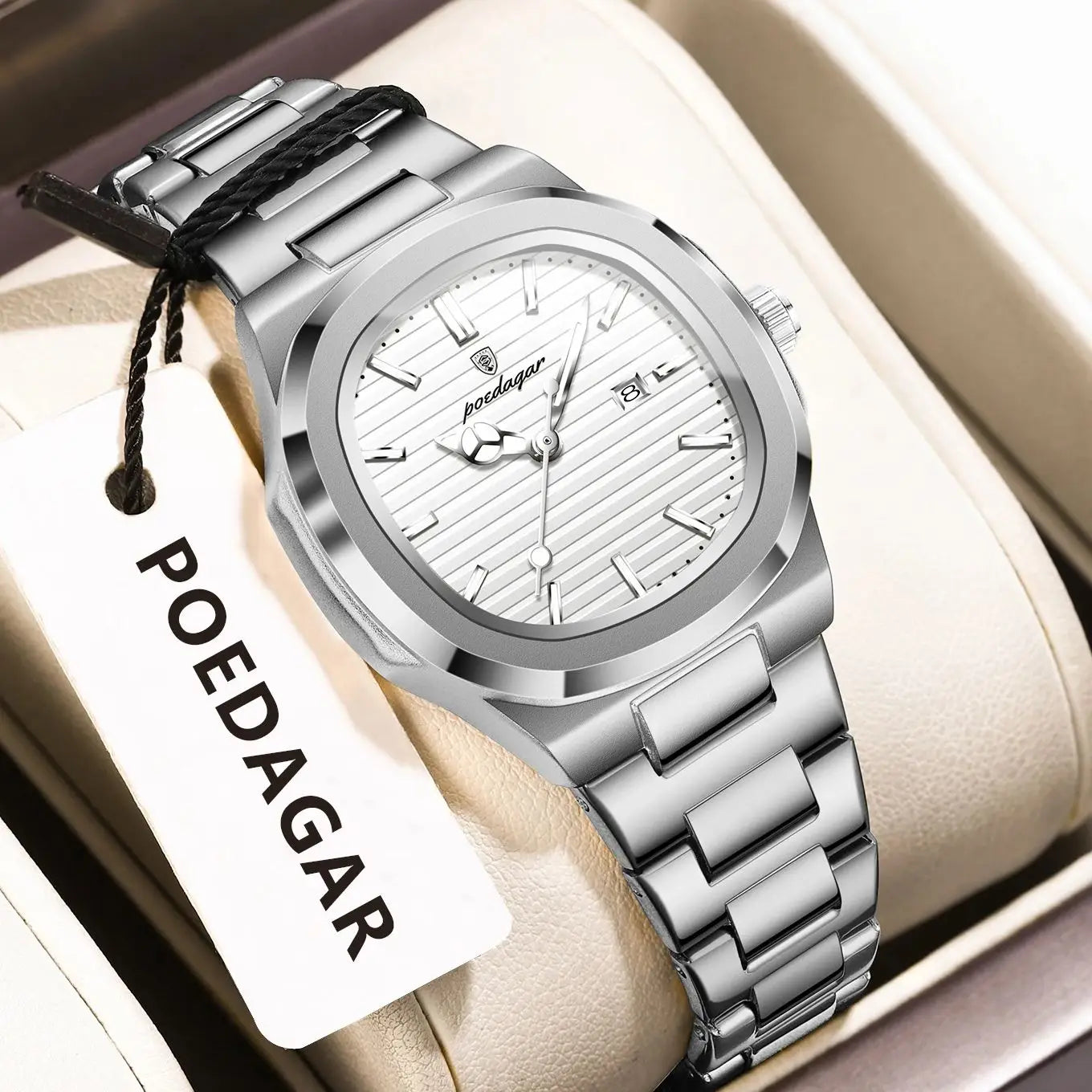 POEDAGAR Top Exquisite Women's Wristwatch Waterproof Luminous Date Fashion Ladies Watches Stainless Steel Quartz Watch For Woman
