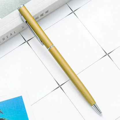 50 Pcs Metal Ballpoint Pen Rose Gold Pen Custom Logo School&office Supplies Stationery Business Gift Lettering Engraved Name
