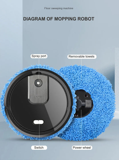 Smart Robot Vacuum Cleaner Multifunction Home Cleaning Sweeping Machine Rechargeable Wireless Smart Floor Machine Office Clean