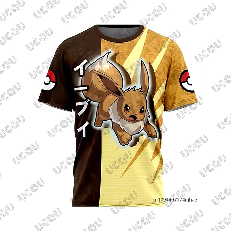 3D Full Print T-shirt Boys Girls Purple Lightning Anime Casual Oversized Children Short Sleeve Tops
