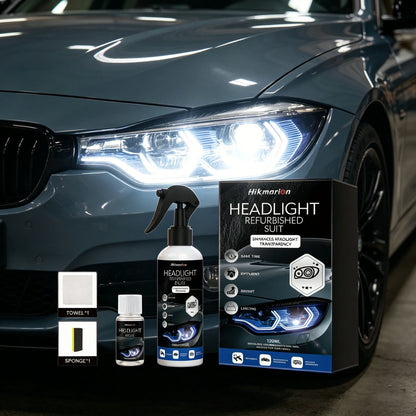 Car Headlights Restoration Kit Repair Scratches Restore Clarity-Car Lens Remover Oxidation Headlight Refurbish Tool Polish Spray