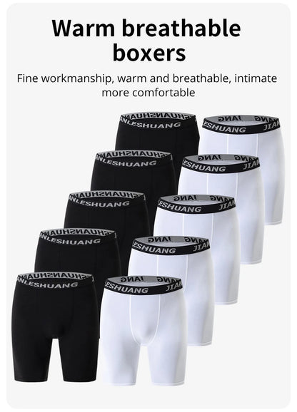 1/5 Pcs Men's Black And White Classic Cycling Long Underwear Multi-size Running Fitness Comprehensive Training Shorts Teenagers