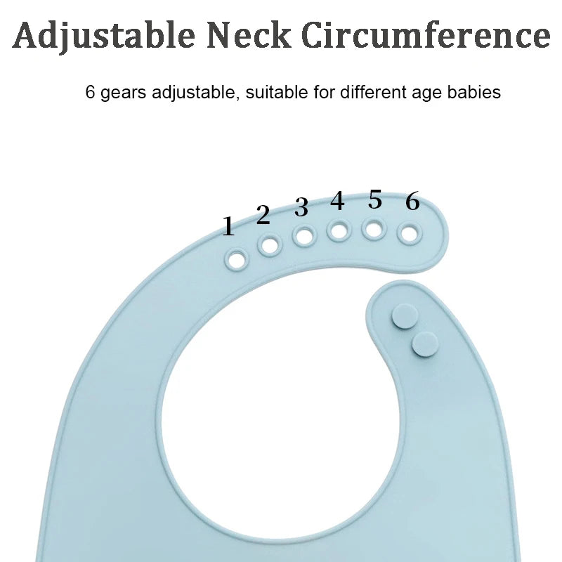 1PC Portable Baby Silicone Bib Ultra-thin Silicone Drool Bag Waterproof And Easy To Clean A Bib For Feeding Children And Infants