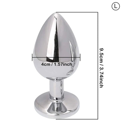 Metal Anal plug butt plug Sex Toys Butt Toys For Women Men Couples Adult Game Masturbator Anal Diamond 5 Size SM Adult Sex Toy