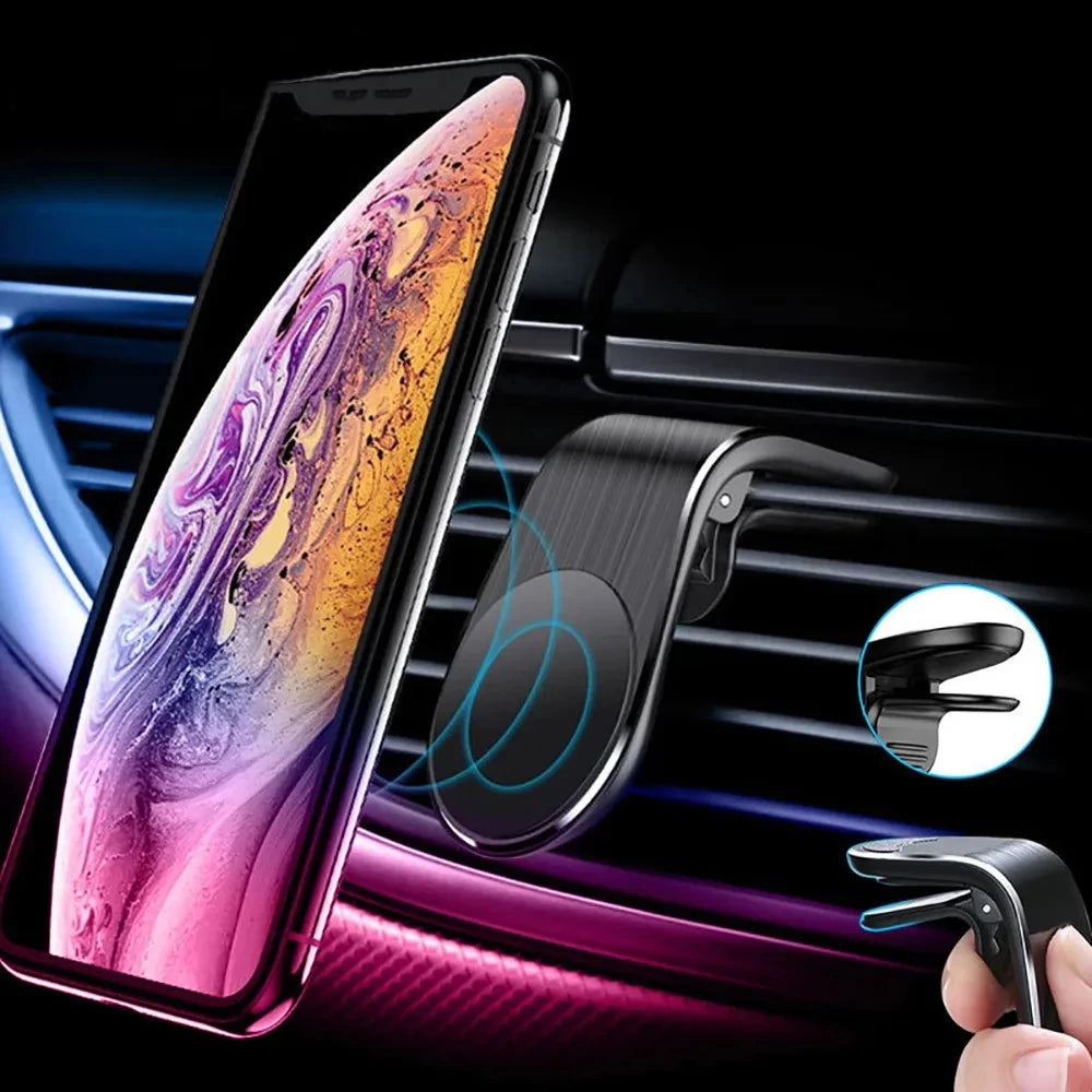 Universal Magnetic Car Phone Holder Mobile Mount - GPS Support Stand Compatible with iPhone 13 12 11 pro Max Huawei Xiaomi Samsu