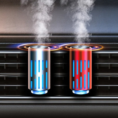 New Car Air Vent Aroma Humidifier Air Diffuser With Atmosphere Light Electric Air Freshener Car Fragrance For Removing Odors