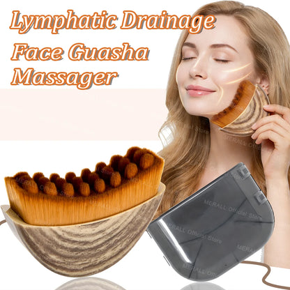 1/3/5Pcs with Box Facial Brush Skin Scraping Guasha Contoured Lymphatic Drainage Massage Face Sculpting Scraping Facial Massager
