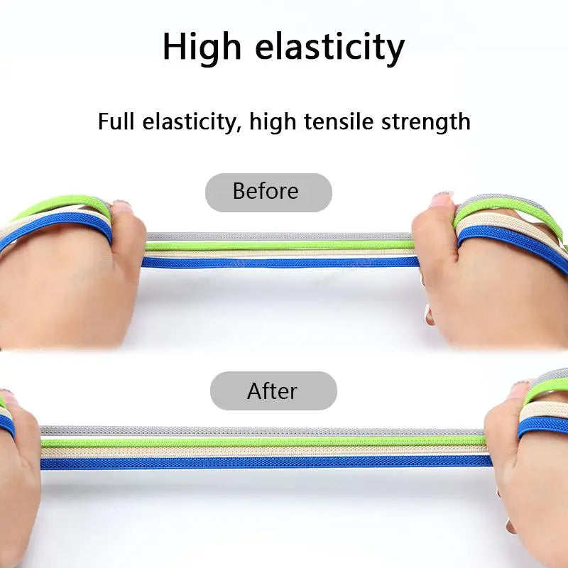 No tie Shoe laces Elastic laces Sneakers Flat Shoelaces without ties Quick Shoelace for Shoes Kids Adult One Size fits All Shoes