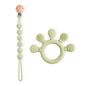 BPA-Free Baby Silicone Teether Sensory Toy Food-Grade Chewable Toy Teething Ring Easy-Grip Infant Teething Toy Newborn Gift