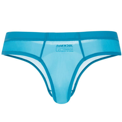 Sexy Gay Men Underwear Panochas Jockstrap Cueca Gay Tangas Sissy Mens Bikini Brief Ice Silk Transparent As Underwear or Swimwear