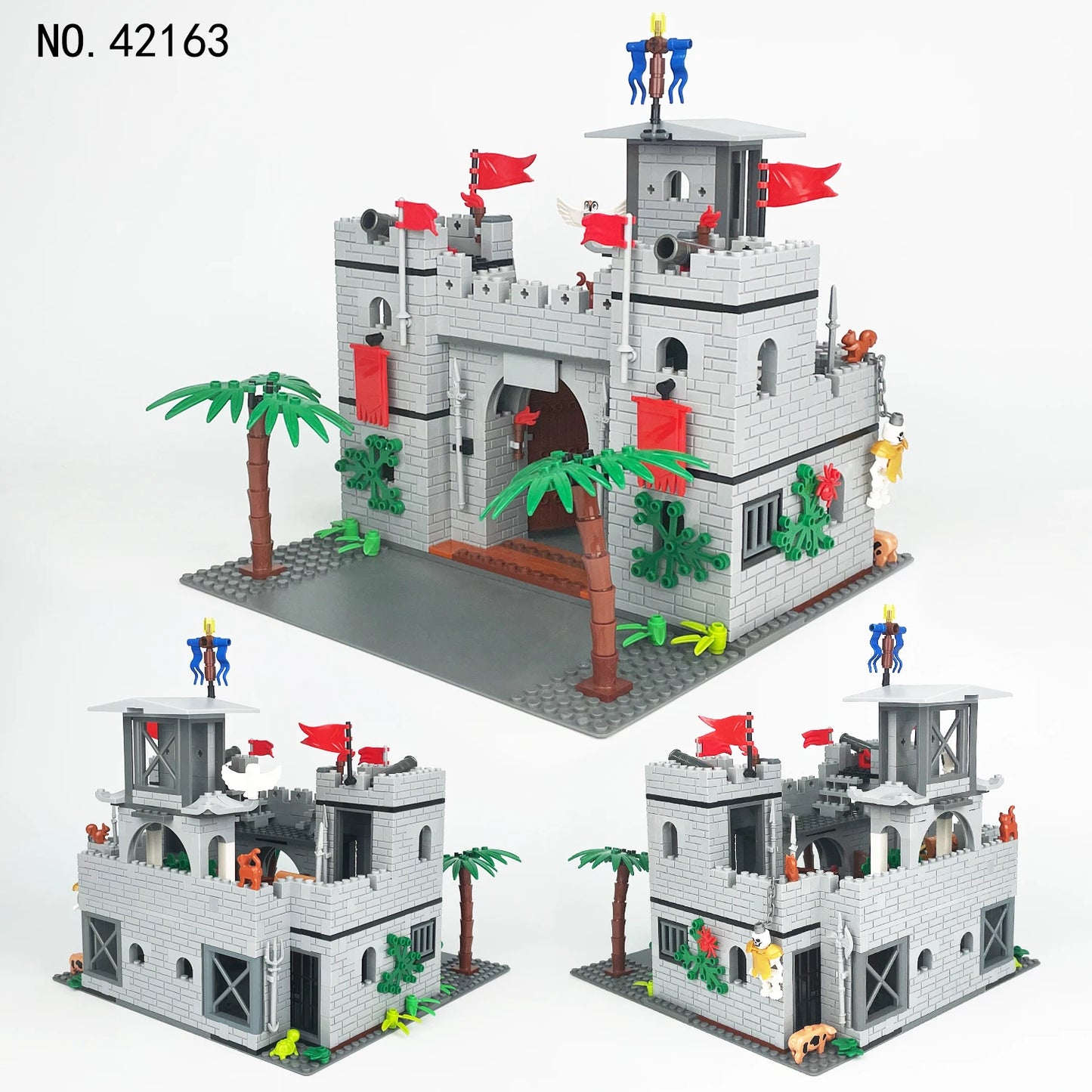 Creative Castle MOC Building Blocks Set DIY Construction Model Kit Castle Assembly Educational Toy Gift for Children Boys Girls