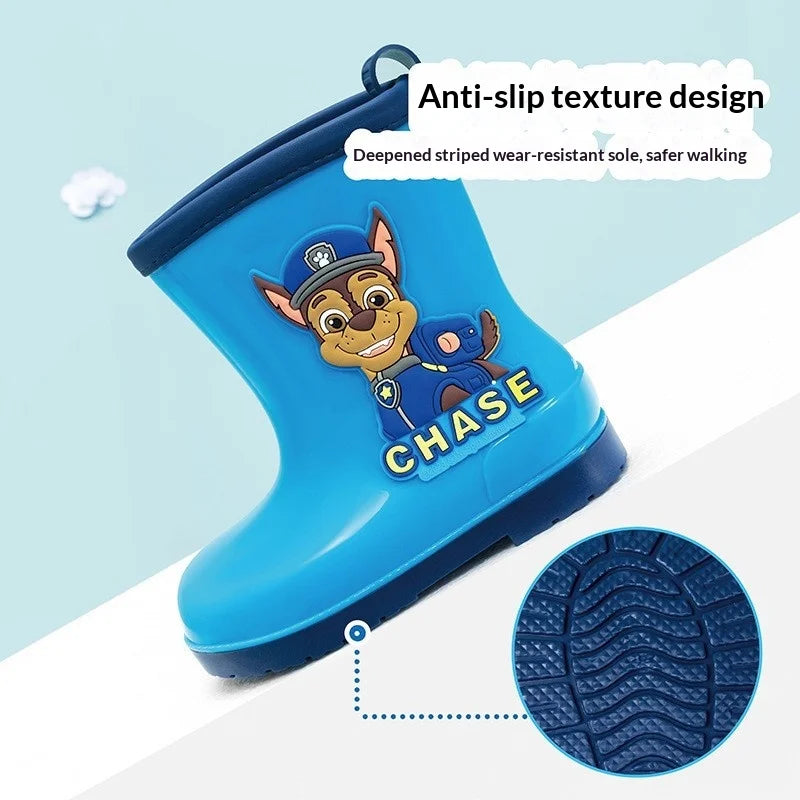Genuine PAW patrol Rain boots Mars Skye Rubble Chase, Colorful Options Durable Footwear for Toddlers in Wet Condition