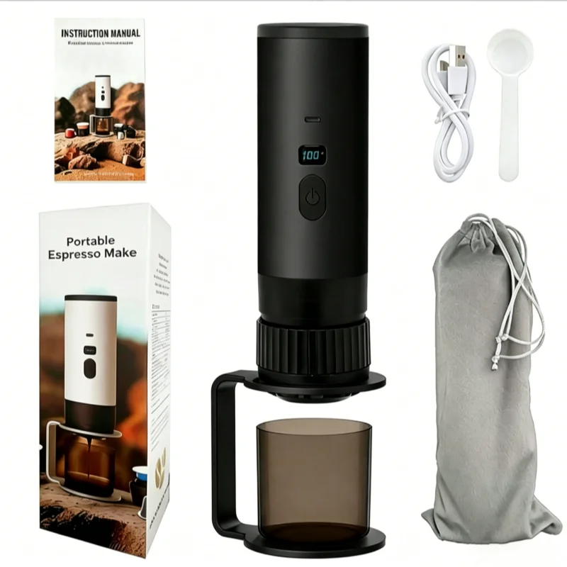 7800mAh Long-Lasting 3-in-1 Portable Coffee Maker, Electric Capsule Coffee Machine for Car, Travel & Camping